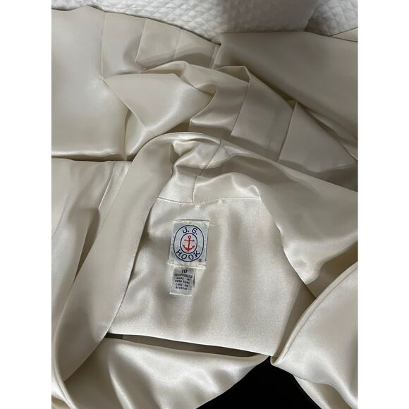 JG HOOK Women’s Plus Size 10 Ivory Double Breasted Blazer Blouse Cuff Sleeve - Picture 9 of 9